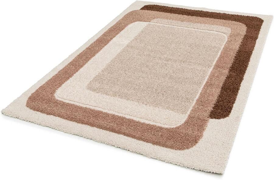NOUS Living vloerkleed crème oudroze donkerbruin (290x200 cm) - Foto 2