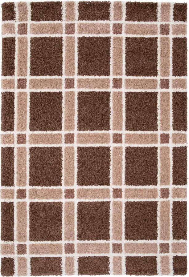 NOUS Living vloerkleed donkerbruin oudroze (230x160 cm)