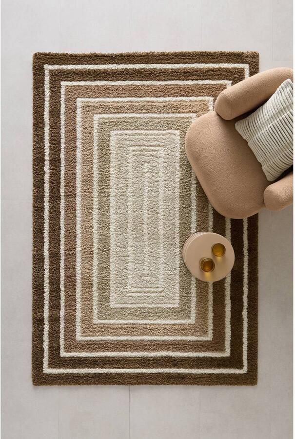NOUS Living vloerkleed oudroze donkerbruin (230x160 cm)