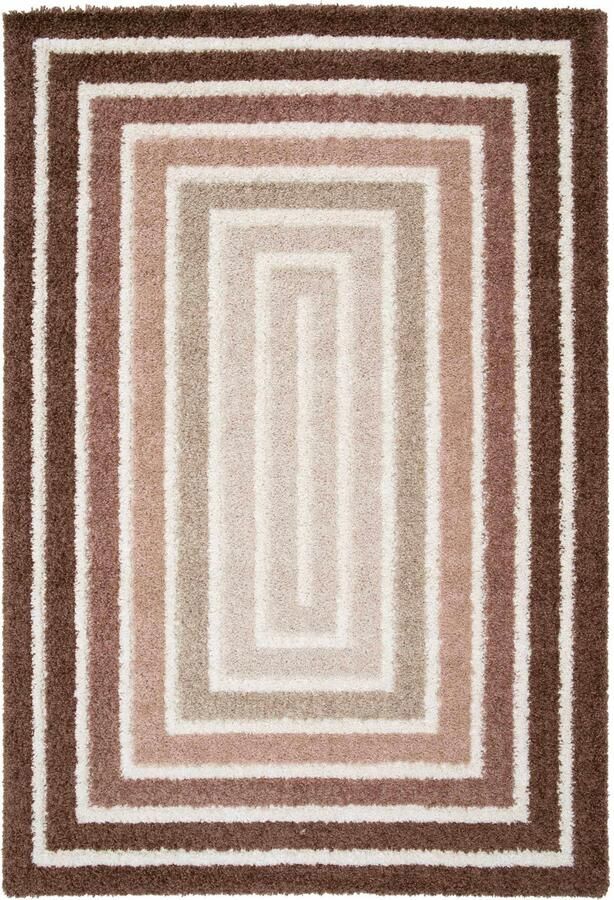 NOUS Living vloerkleed oudroze donkerbruin (290x200 cm)
