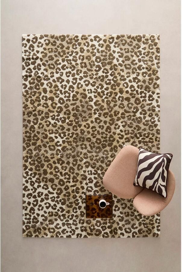 NOUS Living vloerkleed panterprint bruin (290x200 cm)