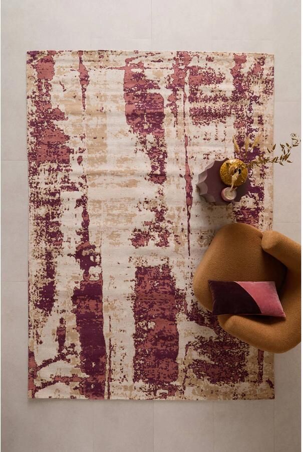 NOUS Living vloerkleed Renato bordeaux roze (290x200cm)