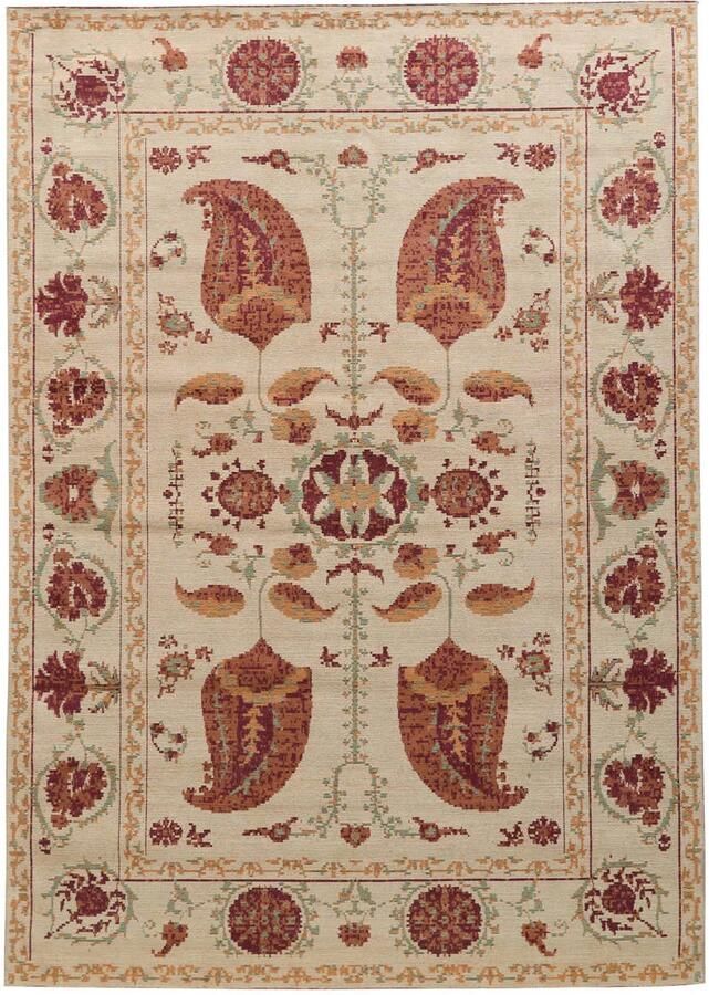 NOUS Living vloerkleed Romina burgundy groen (230x160cm)