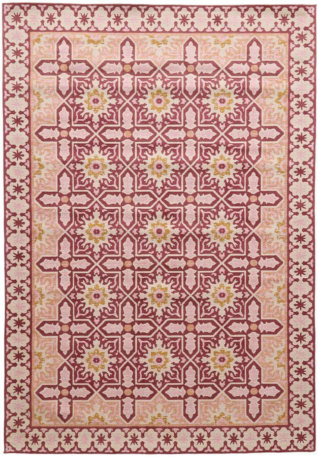 NOUS Living vloerkleed Rosalia roze burgundy (290x200cm) - Foto 3