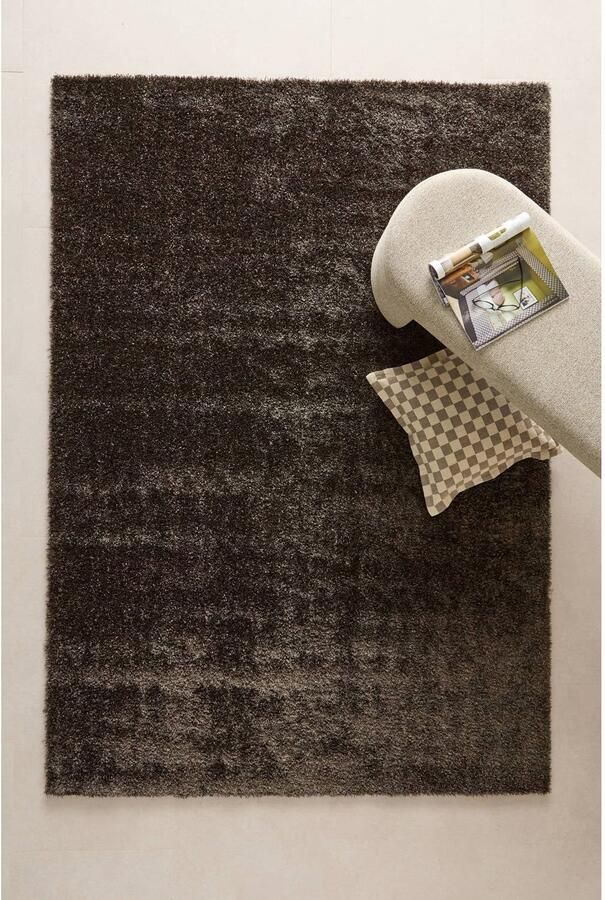 NOUS Living vloerkleed Tiemen donkerbruin (230x160 cm)