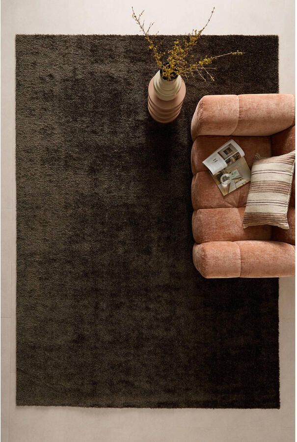NOUS Living vloerkleed Tiemen donkerbruin (340x240 cm)