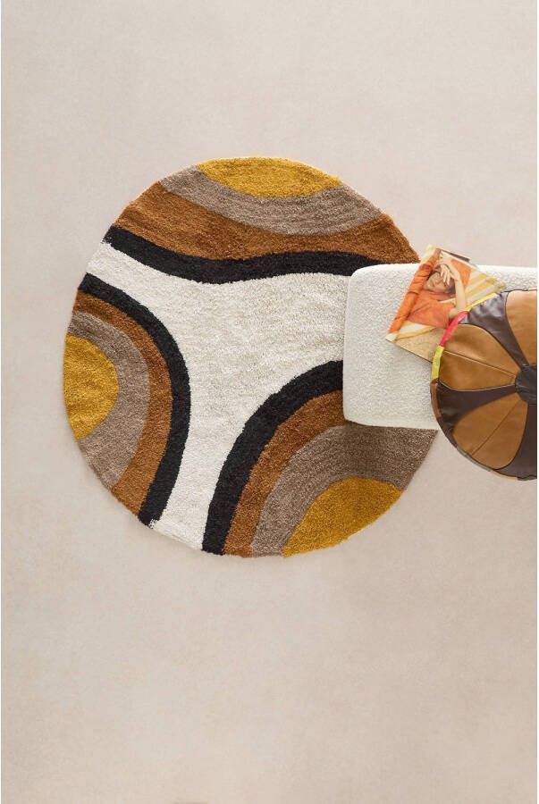 NOUS Living vloerkleed katoen Larson (Ø120 cm)