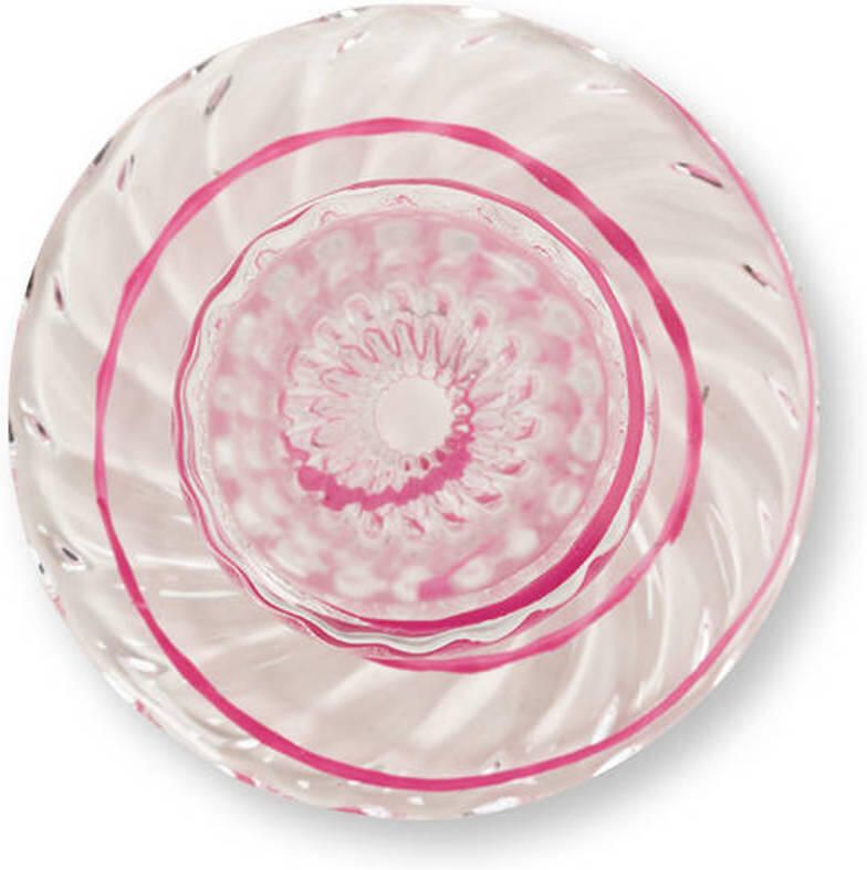 Pip Studio Candlestick Home accessories Pink Glass Swirl 20cm