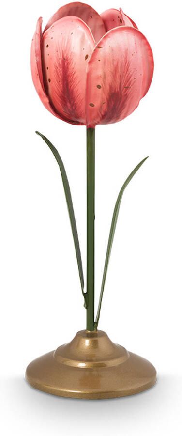 Pip Studio Tulpen Kandelaar Woonaccessoire Roze 21cm 2 stuks