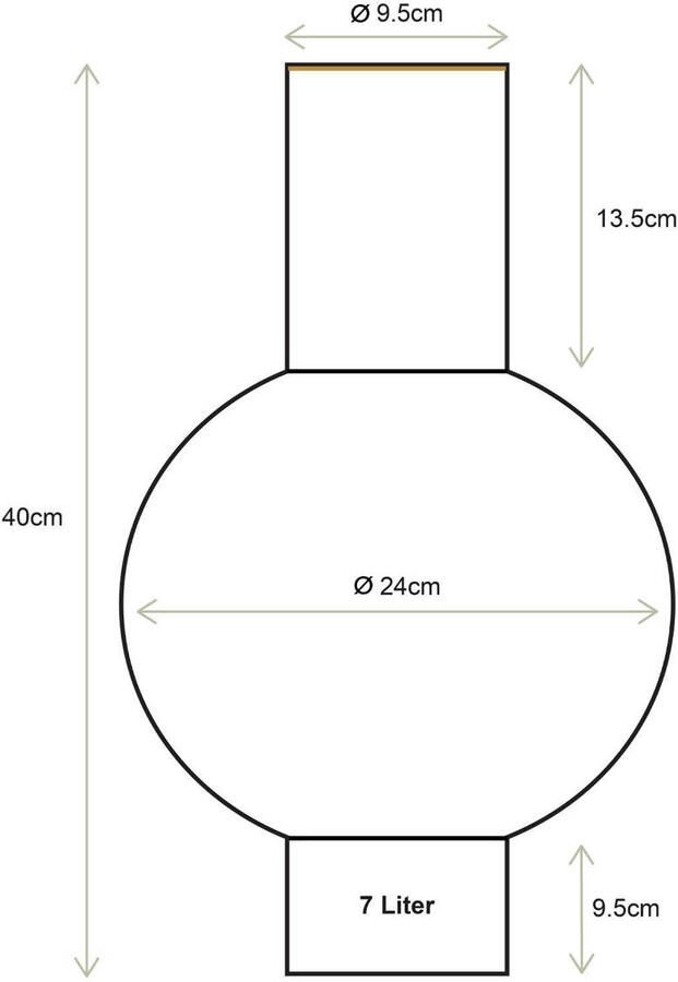 Pip Studio Metal Vaas H 40 cm Okergeel - Foto 2