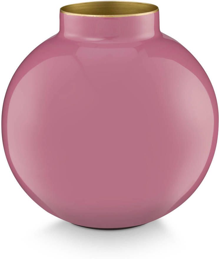Pip Studio vaas metaal (Roze) (17 cm)