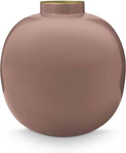 Pip Studio Metal Vaas H 32 cm Taupe
