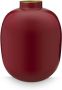 Pip Studio Metal Vaas H 32 cm Donkerrood - Thumbnail 1