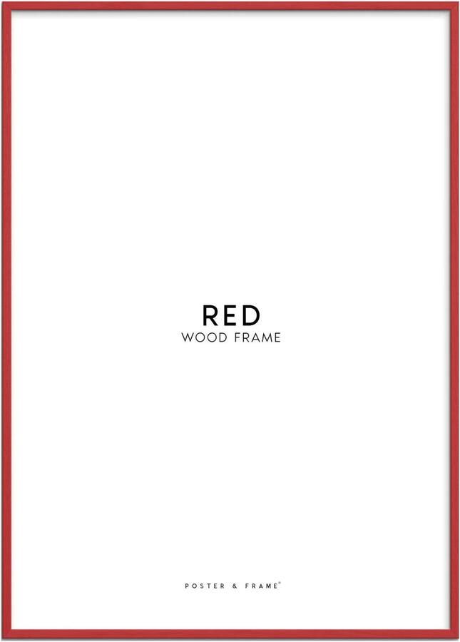 Poster & Frame houten lijst rood acryl (30 x 40 cm)