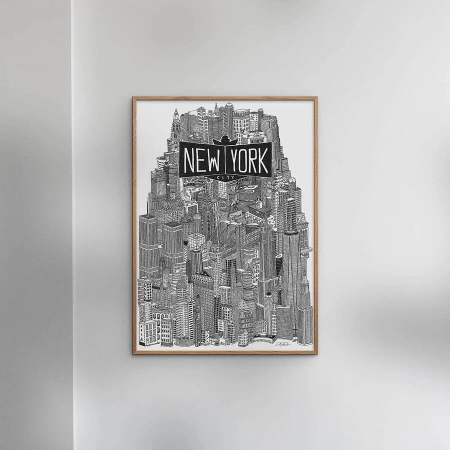 Poster & Frame Poster Benjamin Noir New York (30 x 40 cm) - Foto 2
