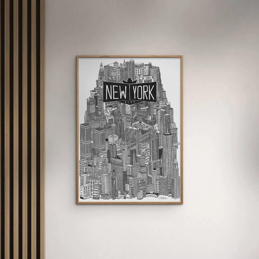Poster & Frame Poster Benjamin Noir New York (50 x 70 cm) - Foto 2