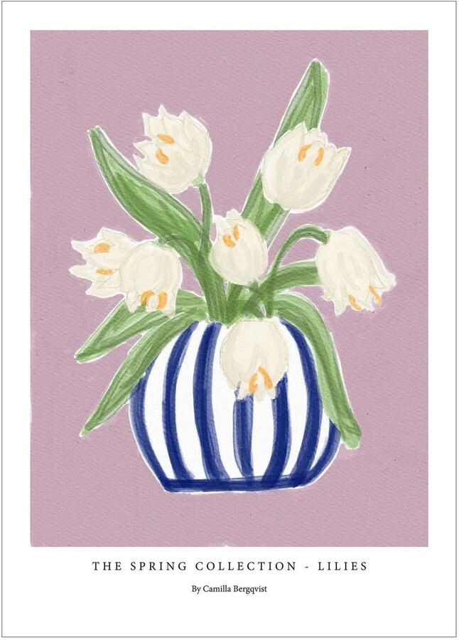 Poster & Frame Poster Camilla Bergqvist Lilies (50 x 70 cm)