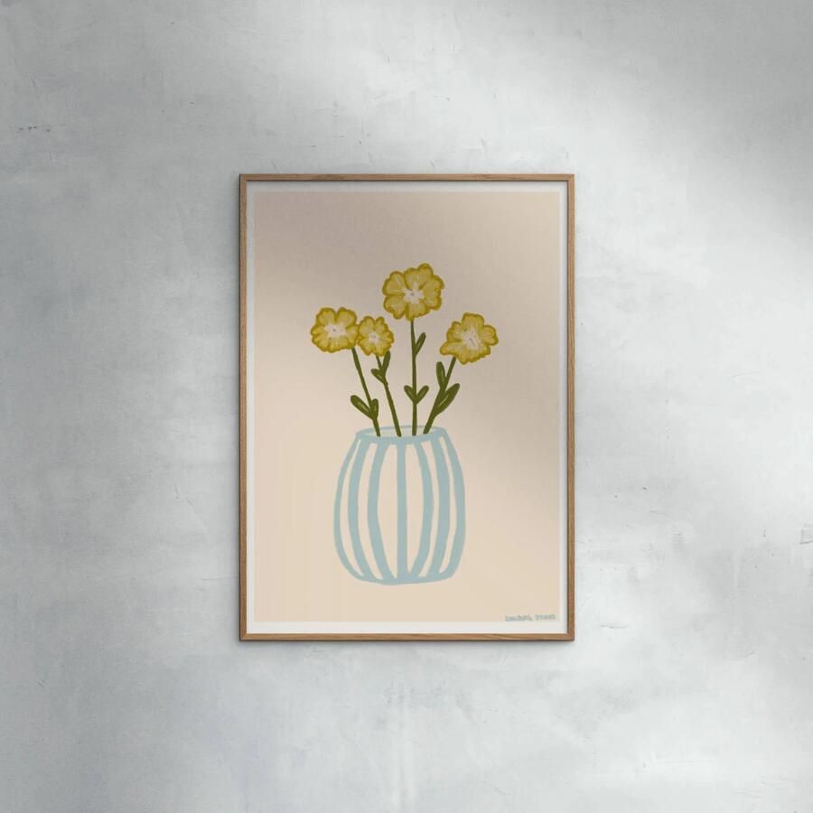 Poster & Frame Poster Engberg Studio Yellow Flowers in a Blue Vase (50 x 70 cm) - Foto 2