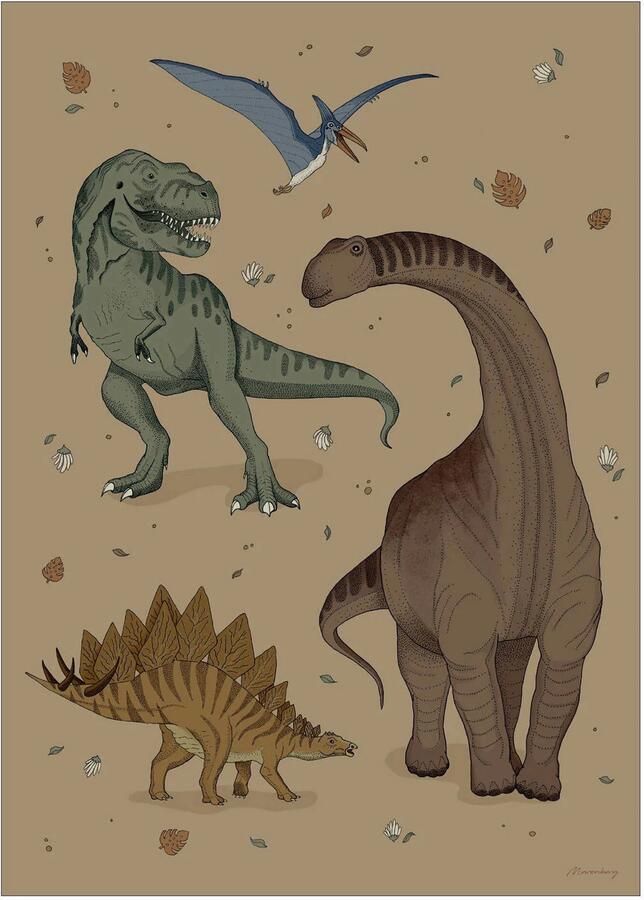 Poster & Frame Poster Marenberg Dinosaurer (29.7 x 42 cm)