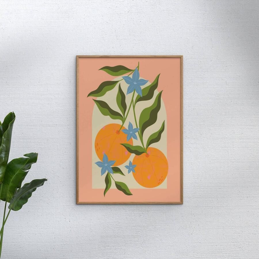Poster & Frame Poster Melissa Donne Orange Branch with Flowers (30 x 40 cm) - Foto 2