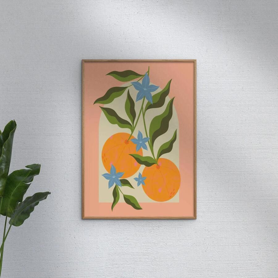 Poster & Frame Poster Melissa Donne Orange Branch with Flowers (50 x 70 cm) - Foto 2