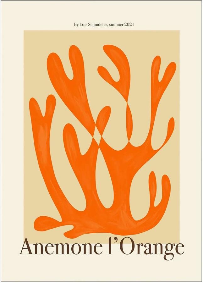 Poster & Frame Poster PSTR Studio Lois Anemone I'Orange (30 x 40 cm)