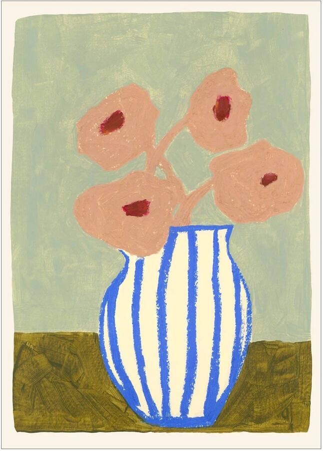 Poster & Frame Poster The Poster Club x Carla Llanos Pink Flowers (50 x 70 cm)