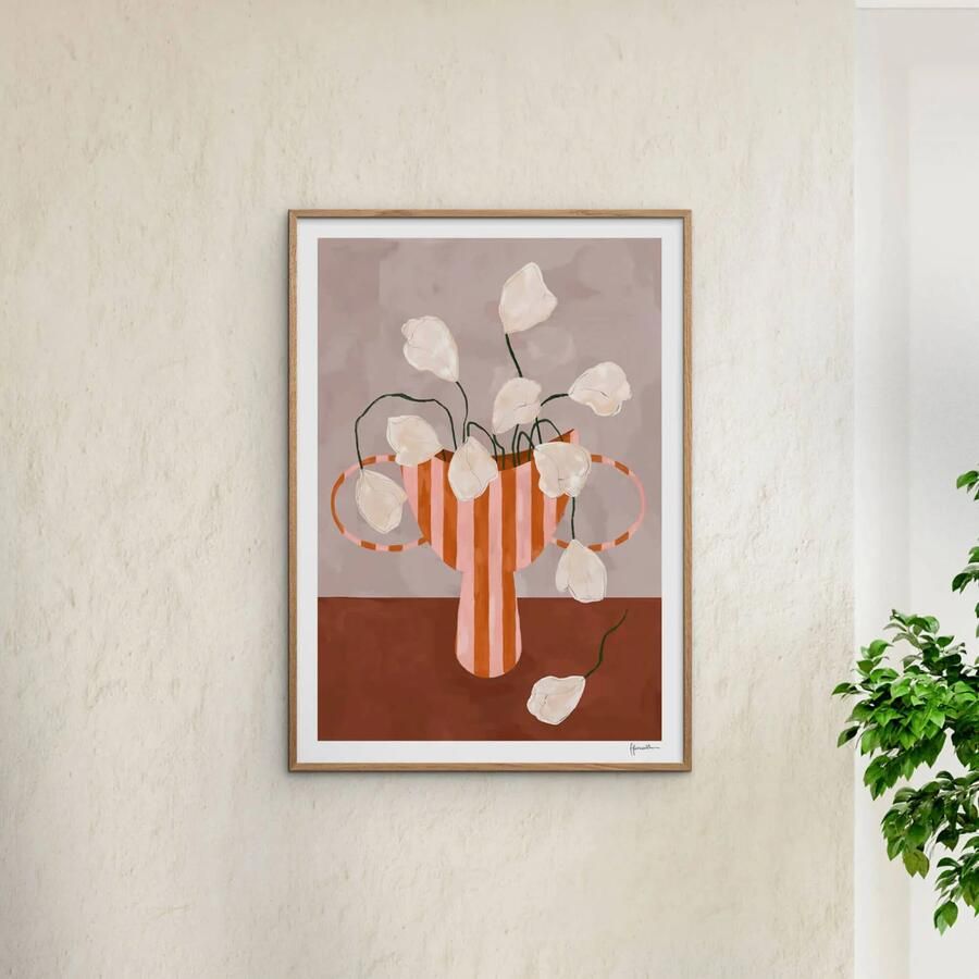 Poster & Frame Poster The Poster Club x Frankie Penwill White Flowers in Striped Vase (30 x 40 cm) - Foto 2