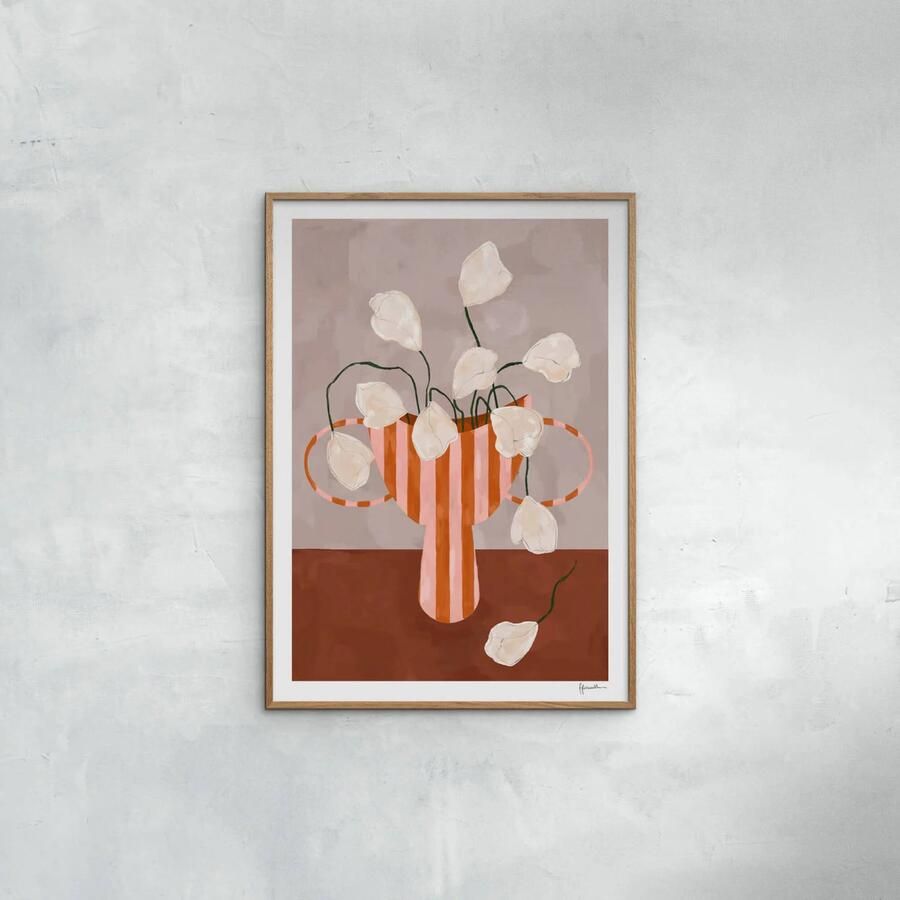 Poster & Frame Poster The Poster Club x Frankie Penwill White Flowers in Striped Vase (50 x 70 cm) - Foto 2
