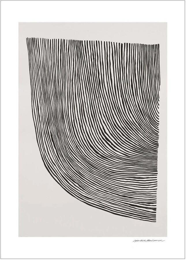 Poster & Frame Poster The Poster Club x Leise Dich Abrahamsen Curves Black (30 x 40 cm)