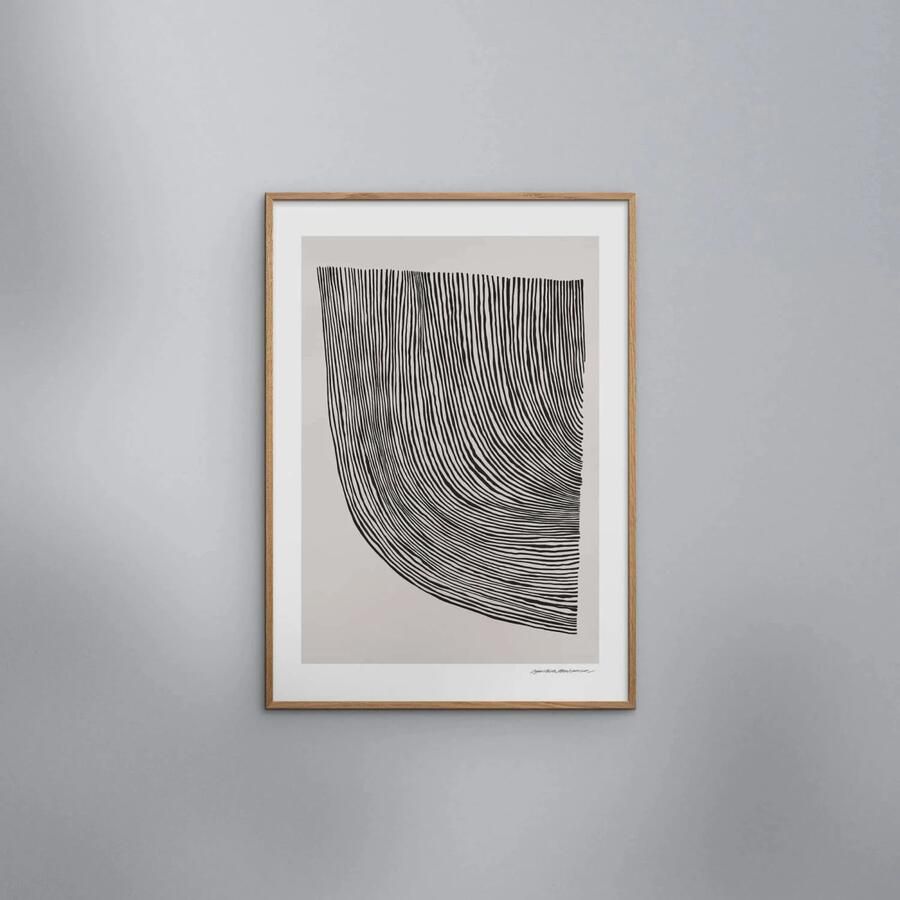 Poster & Frame Poster The Poster Club x Leise Dich Abrahamsen Curves Black (30 x 40 cm) - Foto 2