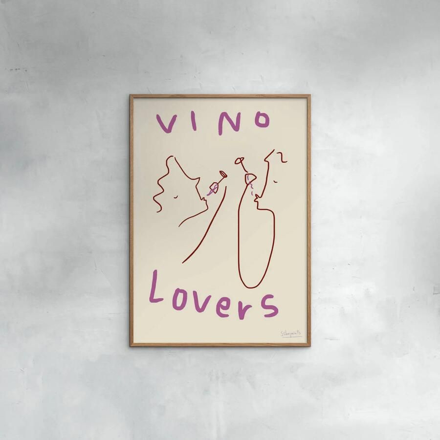 Poster & Frame Poster The Poster Club x Ruby Hughes Vino Lovers (30 x 40 cm) - Foto 2