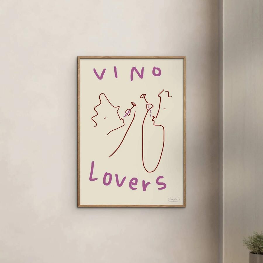 Poster & Frame Poster The Poster Club x Ruby Hughes Vino Lovers (50 x 70 cm) - Foto 2