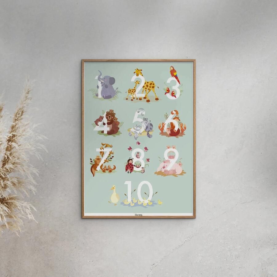 Poster & Frame Poster Tiny Tails Talplakat lysegrøn A3(29.7 cm x 42 cm) (29.7 x 42 cm) - Foto 2