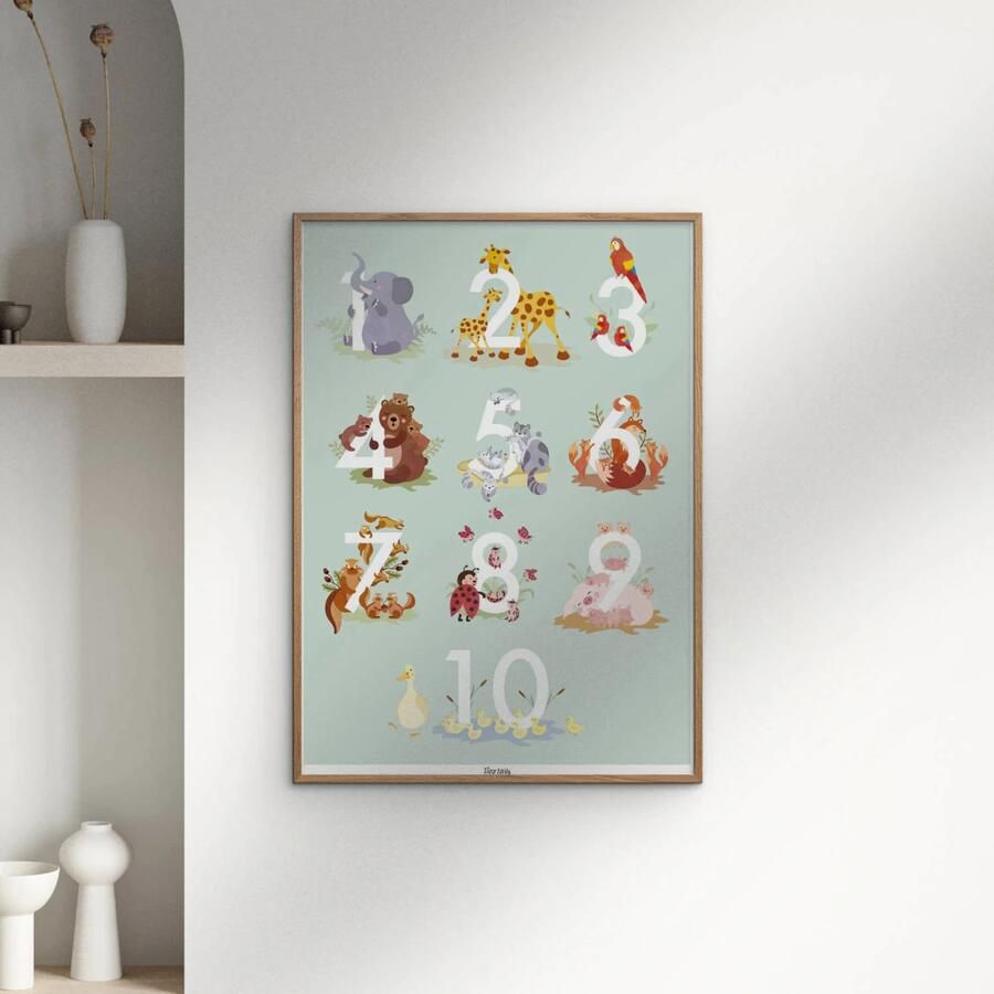 Poster & Frame Poster Tiny Tails Talplakat lysegrøn A3(29.7 cm x 42 cm) (50 x 70 cm) - Foto 2