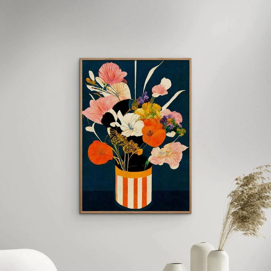 Poster & Frame Poster Treechild Flowers At Night (50 x 70 cm) - Foto 2