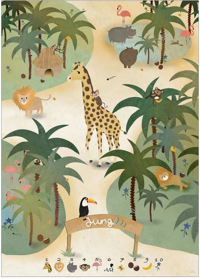 Poster & Frame Poster Willero Illustration Jungle A3(29.7 cm x 42 cm) (29.7 x 42 cm)