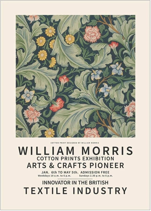 Poster & Frame Poster William Morris x PSTR Studio William Morris Art exhibition (30 x 40 cm)