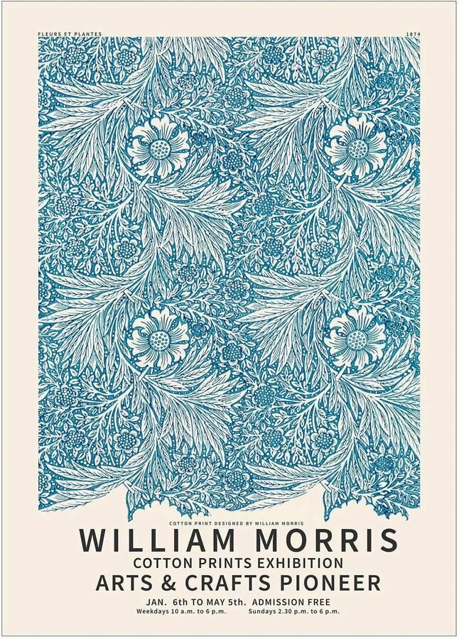 Poster & Frame Poster William Morris x PSTR Studio William Morris Exhibition (50 x 70 cm)