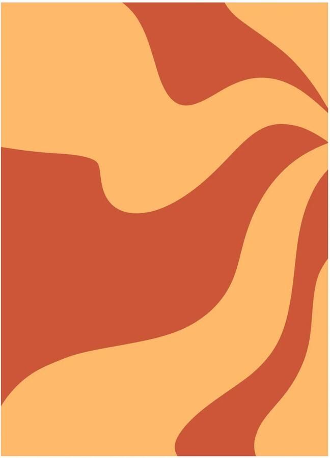 Poster & Frame Poster Yuli Saputra Red And Yellow Modern Minimalist (30 x 40 cm)