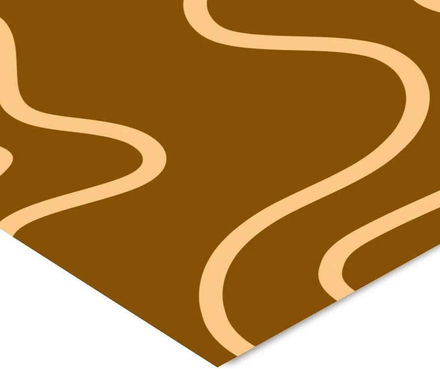 Poster & Frame Poster Yuli Saputra Yellow Line Brown Background 1 (30 x 40 cm) - Foto 3