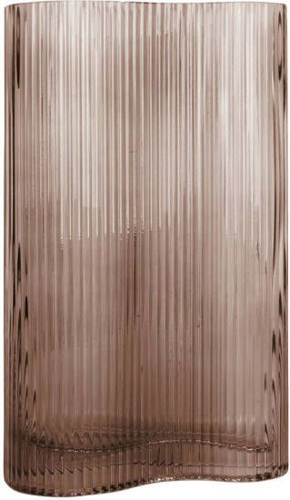 Light & Living present time Vase Allure Wave glass chocolate brown large