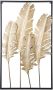Present Time Muurkunst Feathers IJzer Goud 89x53x1 5cm - Thumbnail 1