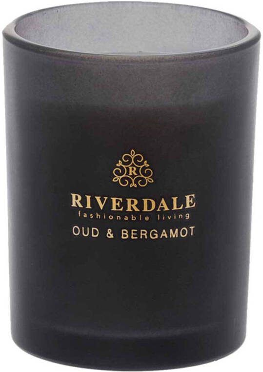 Riverdale geurkaars in pot Boutique Oud & Bergamot 10cm roze