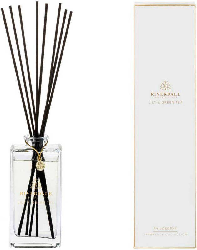 Riverdale geurstokjes Boutique Lily & Green Tea 140ml grijs 140 ml
