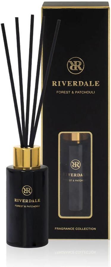 Riverdale geurstokjes Boutique Forest & Patchouli 40ml zwart 50 ml