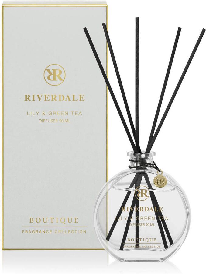 Riverdale geurstokjes Boutique Lily & Green Tea 90ml grijs 90 ml - Foto 2