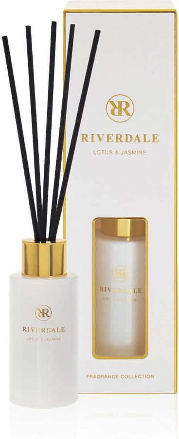 Riverdale geurstokjes Boutique Lotus & Jasmine 40ml wit 40 ml