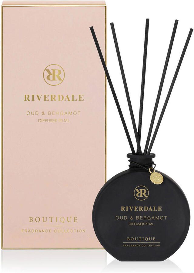 Riverdale geurstokjes Boutique Oud & Bergamot 90ml roze 90 ml