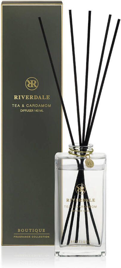 Riverdale geurstokjes Boutique Tea & Cardamom 140ml groen 140 ml